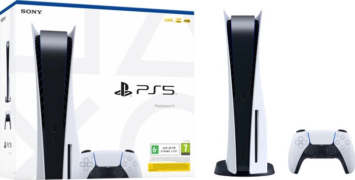 Стационарная игровая консоль Sony PlayStation 5 Blu-ray Edition White/Black (CFI-1216A) 33000172 фото