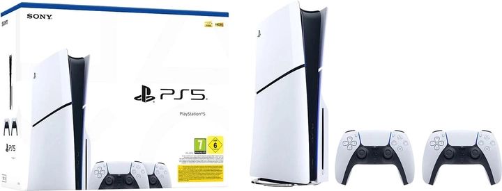 Стаціонарна ігрова консоль Sony PlayStation 5 Slim Blu-ray (2 геймпади Dualsense) 33000173 фото