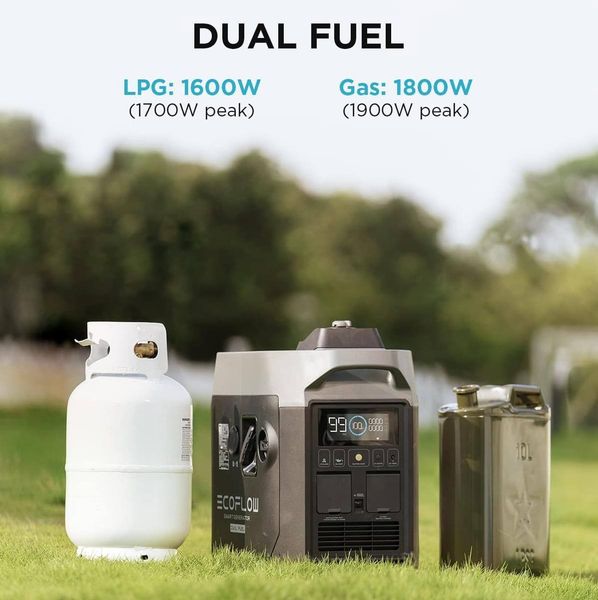 Розумний генератор EcoFlow Smart Generator Dual Fuel Двопаливний (Газ + Бензин) (3400033) GasEBDUAL-EU фото